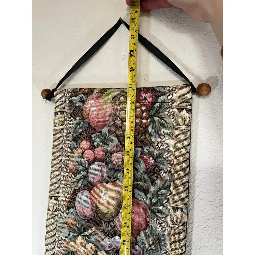Vintage Fruit Motif Tapestry Wall Hanging